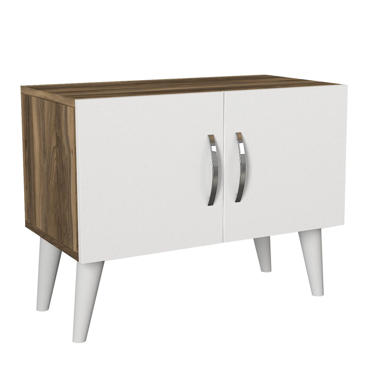 Noptiera Bellini v2, alb/nuc, PAL, 70x37x55 cm