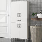 Dulap de baie Arizona 4 Kapak, din PAL melaminat, alb, 59.4x31.5x140 cm