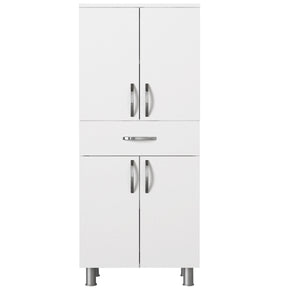 Dulap de baie Arizona 4 Kapak, din PAL melaminat, alb, 59.4x31.5x140 cm