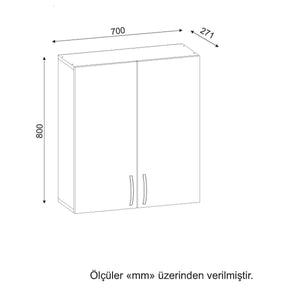Dulap baie Benito, alb, PAL, 70x27x80 cm