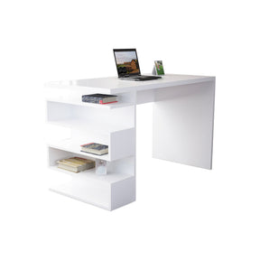 Birou Snake, din PAL melaminat, alb, 120x60x75 cm