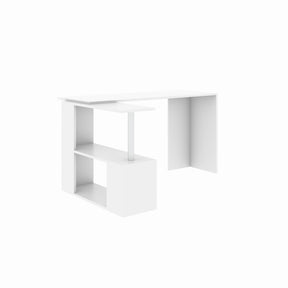 Birou Gelincik, din PAL melaminat, alb, 130x109x74 cm