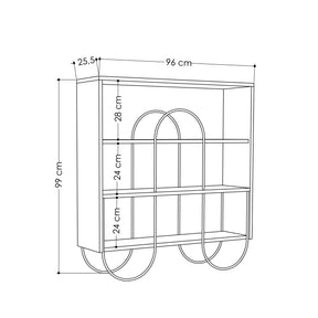 Consola Norfolk-Light Mocha, mocha, PAL melaminat/metal, 96x99x26 cm