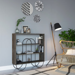 Consola Norfolk, maro, PAL/metal, 96x25.5x99 cm