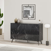Comoda Dune, negru, PAL, 123x35x77 cm