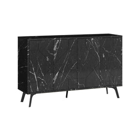 Comoda Dune, negru, PAL, 123x35x77 cm