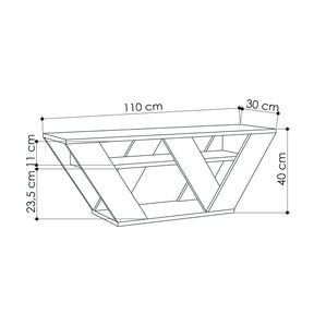 Comoda TV Pipralla, bej, PAL melaminat, 110x30x40 cm
