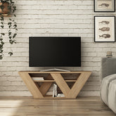 Comoda TV Pipralla, stejar, PAL melaminat, 110x40x30 cm