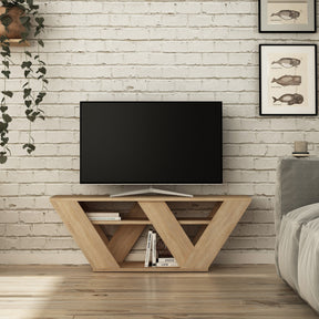 Comoda TV Pipralla, stejar, PAL melaminat, 110x40x30 cm