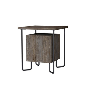 Noptiera Acres Nightstand, maro, PAL melaminat/metal, 40x45x40 cm