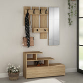 Cuier hol Vesty, stejar, PAL melaminat, 100x30x61 cm