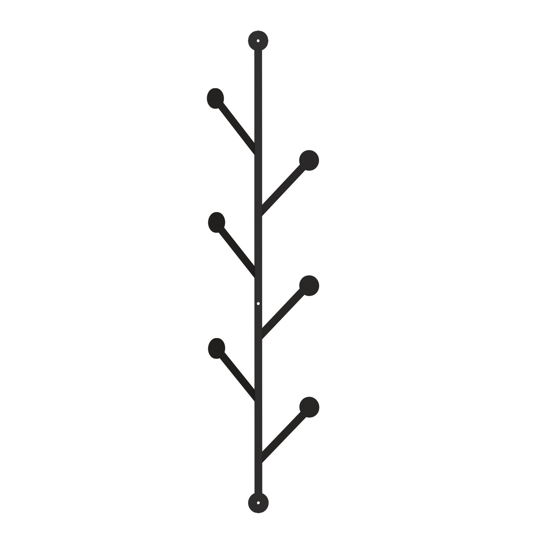 Cuier Ponpon, negru, metal, 22x94x5 cm