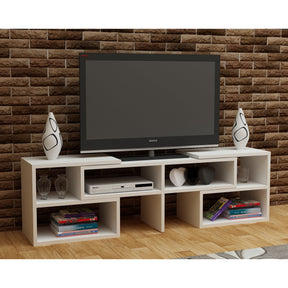 Comoda TV Care, alb, PAL, 137x30x40 cm