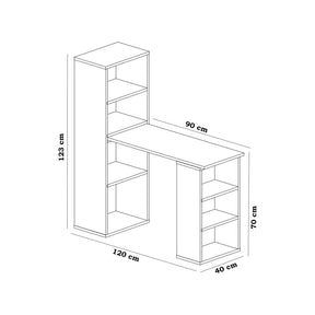 Birou Last, alb, PAL, 120x40x123 cm