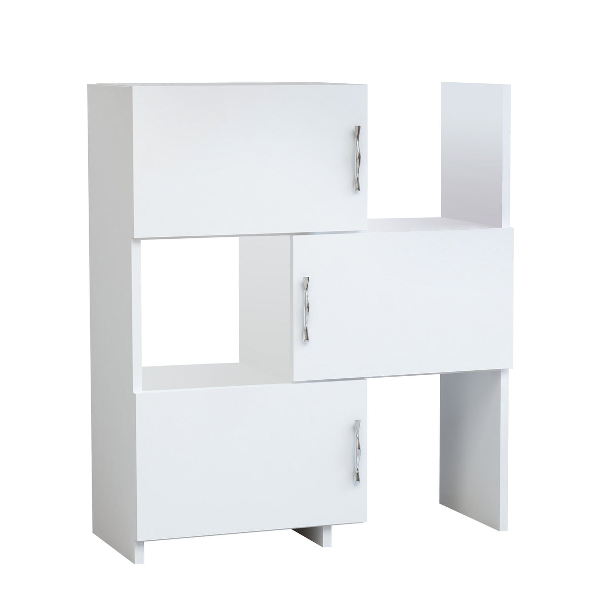 Dulap baie ANNA, alb, PAL melaminat, cu 3 usi, 65x32x90 cm
