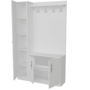 Garderoba hol Naturel, din PAL melaminat, alb, 110x32x180 cm