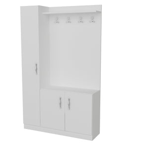Garderoba hol Naturel, din PAL melaminat, alb, 110x32x180 cm