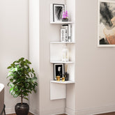 Biblioteca Desaldo, alb, PAL, 30x30x155 cm