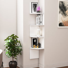 Biblioteca Desaldo, alb, PAL, 30x30x155 cm