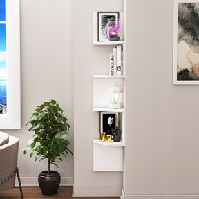 Biblioteca Desaldo, alb, PAL, 30x30x155 cm