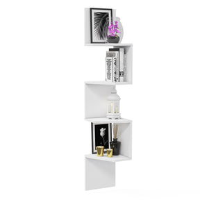 Biblioteca Desaldo, alb, PAL, 30x30x155 cm