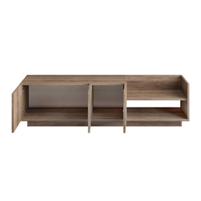 Comoda TV Viano, nuc, PAL melaminat, 168x35x43 cm