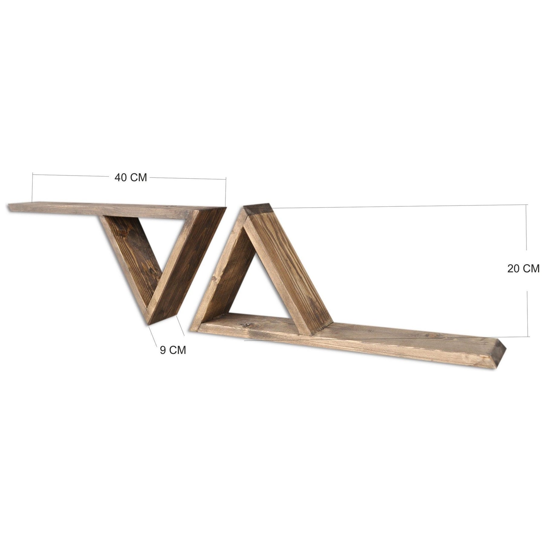 Set Rafturi AA084, 100% lemn de molid, 40x20x9 cm