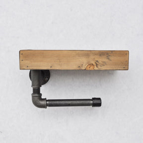 Raft pentru baie BoruRaf117, lemn de molid/metal, 28x16x14 cm