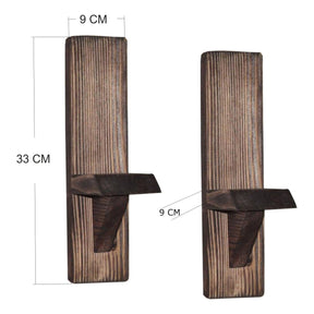 Raft de perete Raf248, nuc, lemn, 33x9x9 cm