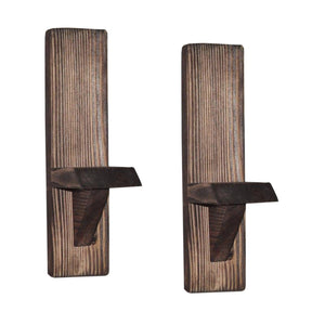 Raft de perete Raf248, nuc, lemn, 33x9x9 cm
