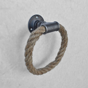 Agatatoare pentru baie BoruRaf097, metal/franghie, 20x20x10 cm