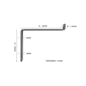 Set Rafturi LAM003, din lemn de molid, 40x14x16 cm