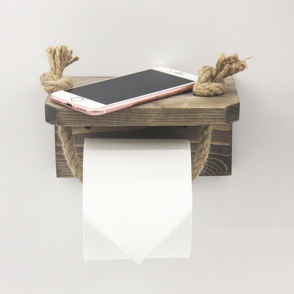 Suport hartie igienica AA126, 100% lemn de molid, 17x10x10 cm