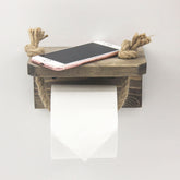 Suport hartie igienica AA126, 100% lemn de molid, 17x10x10 cm
