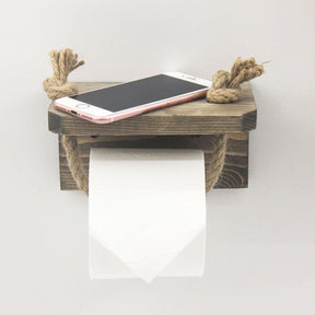 Suport hartie igienica AA126, 100% lemn de molid, 17x10x10 cm