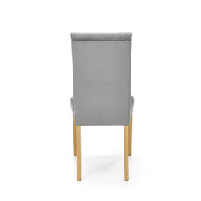 Scaun DIEGO 3, stofa catifelata gri deschis, 47x59x99 cm