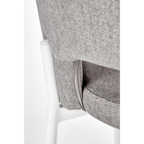 Scaun K486, stofa gri/alb, 51x57x77 cm