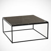 Masuta de cafea Poly, din PAL melaminat, marmura neagra, 75x75x43 cm