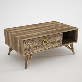 Masuta cafea Yakamoz, nuc, PAL melaminat, 90x43x60 cm