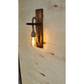 Lampa de perete Ahsap 23, nuc, 100% pin, categoria A+, 45x9x17 cm