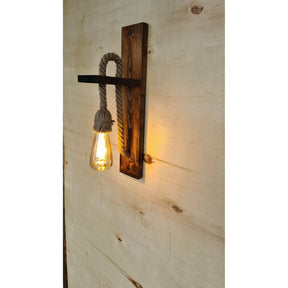 Lampa de perete Ahsap 23, nuc, 100% pin, categoria A+, 45x9x17 cm