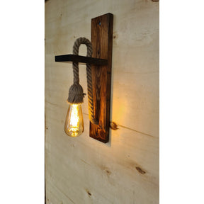 Lampa de perete Ahsap 23, nuc, 100% pin, categoria A+, 45x9x17 cm