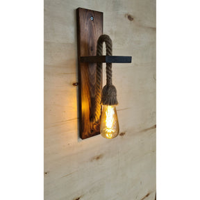 Lampa de perete Ahsap 23, nuc, 100% pin, categoria A+, 45x9x17 cm