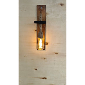 Lampa de perete Ahsap 23, nuc, 100% pin, categoria A+, 45x9x17 cm