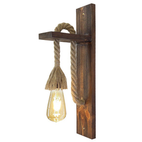 Lampa de perete Ahsap 23, nuc, 100% pin, categoria A+, 45x9x17 cm