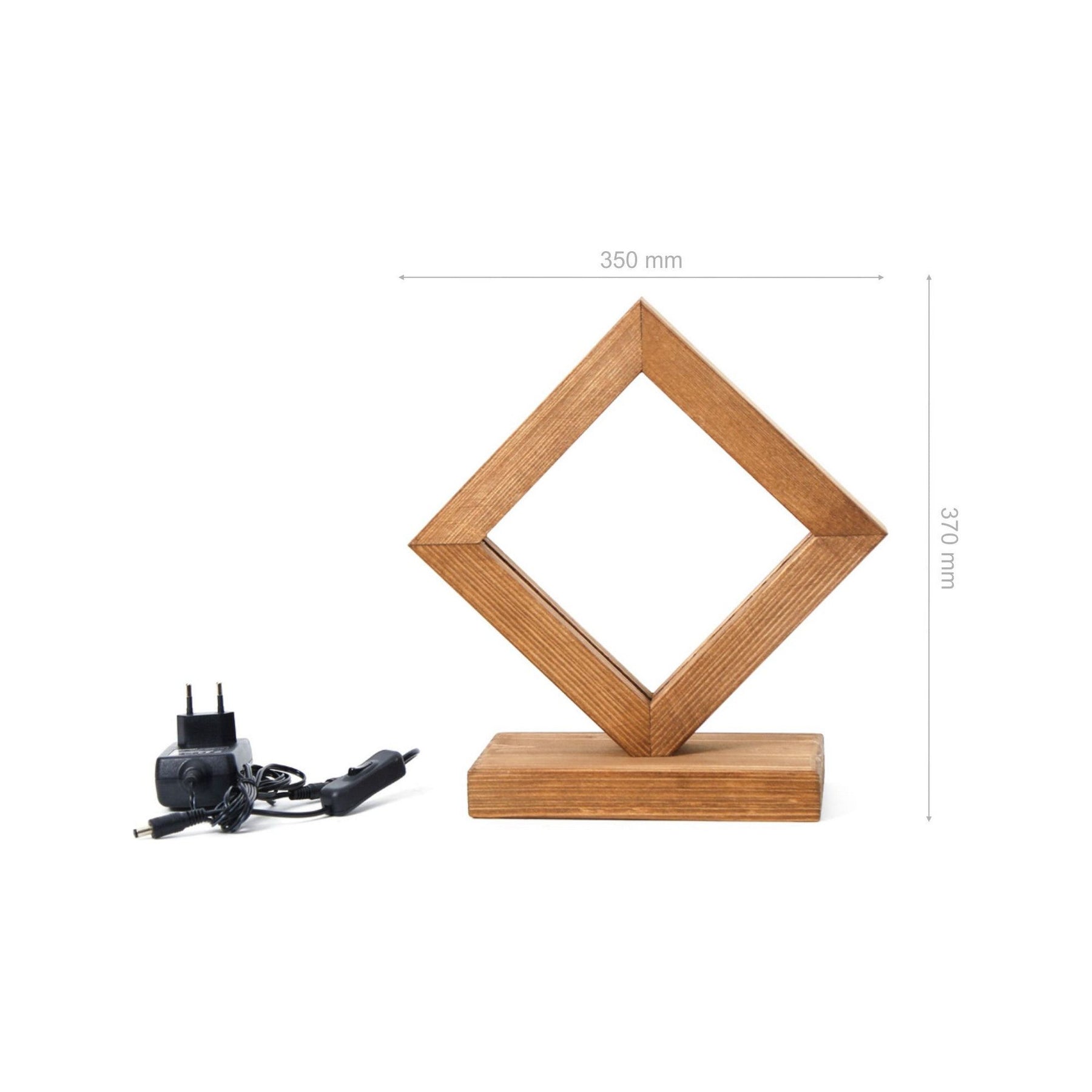 Veioza KN04, maro, lemn, 35x37 cm