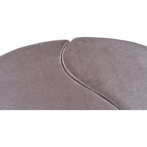 Taburet Alis, gri, stofa catifelata, 80x80x40 cm
