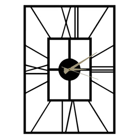 Ceas de perete Asalet, metal 100%, negru, 50 x 70 cm