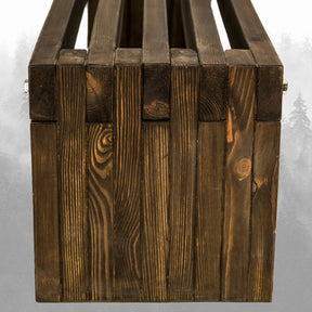Banca Delem, nuc, lemn, 170x39x40 cm