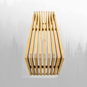 Banca Gudas Medium, stejar, lemn, 120x36x45 cm
